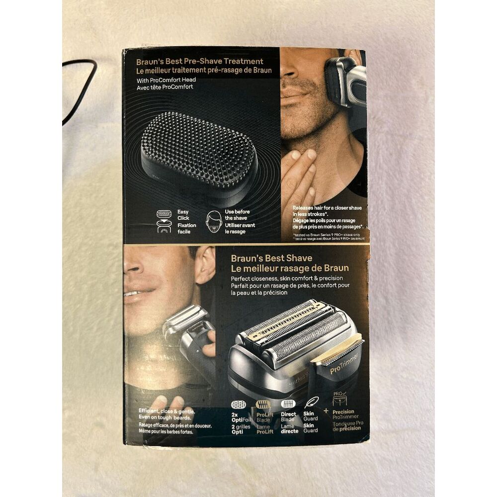 Braun Series 9 PRO+ Electric Shaver w/ Cleaning Base and Charger 6 in 1 Razor - Picture 9 of 12